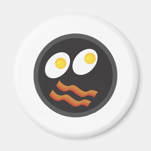 Bacon en eieren gezicht magneet (Voorkant)
