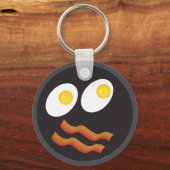 Bacon en eieren gezicht sleutelhanger (Voorkant)