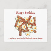 Bacon en eieren Happy Birthday Briefkaart (Voorkant)