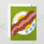 Bacon en eieren Ontbijt Briefkaart (Voorkant / Achterkant)