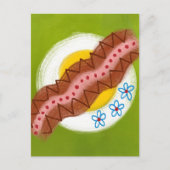 Bacon en eieren Ontbijt Briefkaart (Voorkant)