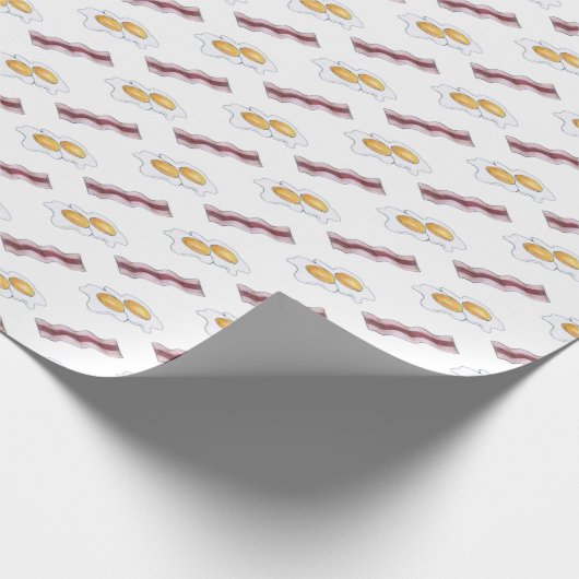 Bacon en eieren Ontbijt Brunch Eten Koken Cadeaupapier (Hoek)