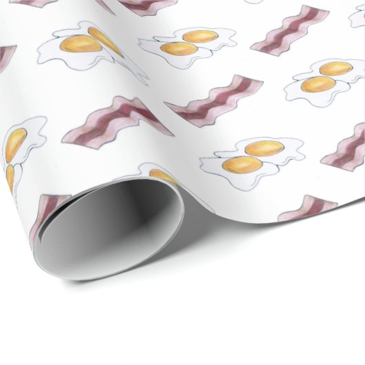 Bacon en eieren Ontbijt Brunch Eten Koken Cadeaupapier (Rol Hoek)