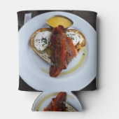 Bacon en eieren op Love Hear Bread Blikjeskoeler (Achterkant)
