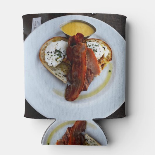 Bacon en eieren op Love Hear Bread Blikjeskoeler (Achterkant)