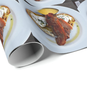 Bacon en eieren op Love Heart Bread Cadeaupapier