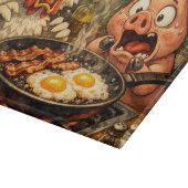 Bacon en Eieren Paniek Snijplank (Hoek)
