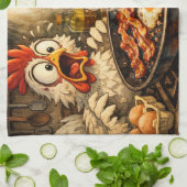 Bacon en Eieren Paniek Theedoek (Gevouwen)