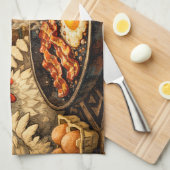 Bacon en Eieren Paniek Theedoek (Quarter Fold)
