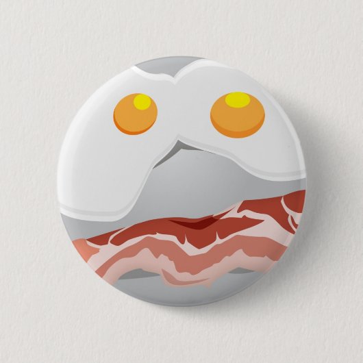 Bacon en eieren ronde button 5,7 cm (Voorkant)