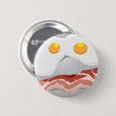 Bacon en eieren ronde button 5,7 cm (Voorkant /achterkant)