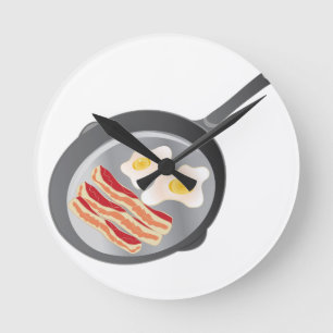 Bacon en eieren ronde klok