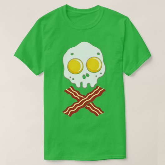 Bacon en eieren Sull Breakfast Pirate Vat T-shirt (Design voorkant)