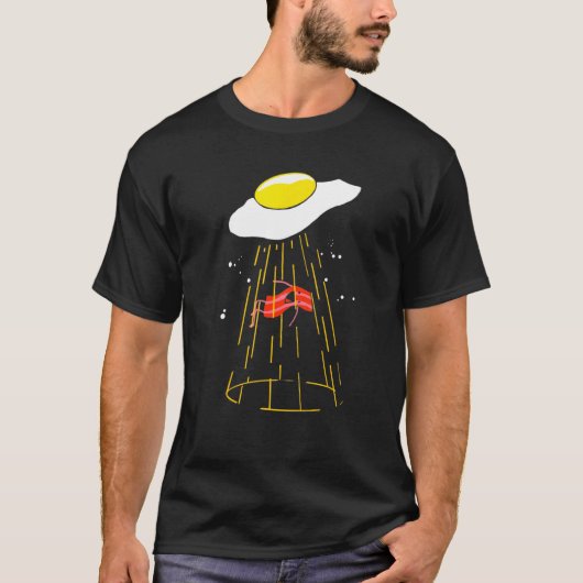 Bacon en eieren van Alien Abduction Egg Crispy Bre T-shirt (Voorkant)