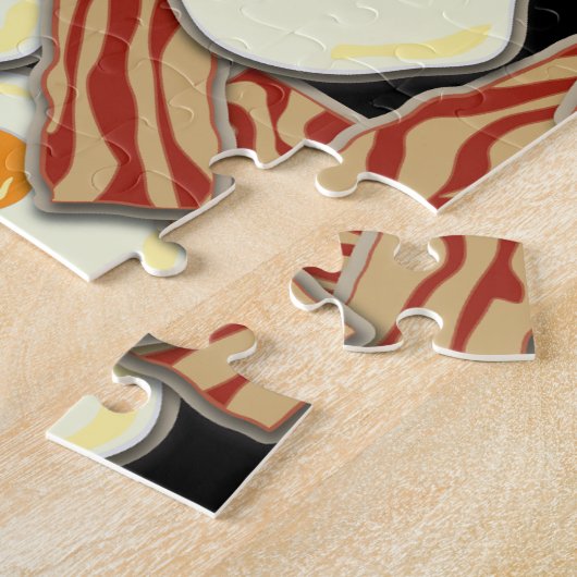 Bacon- en eierspatroon legpuzzel (Zijkant)