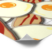 Bacon- en eierspatroon poster (Hoek)