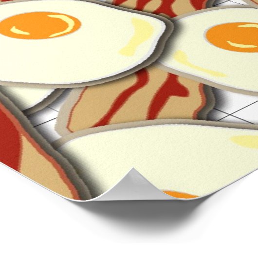 Bacon- en eierspatroon poster (Hoek)