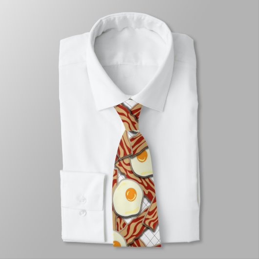 Bacon- en eierspatroon stropdas (Gebonden)