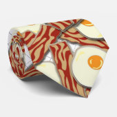 Bacon- en eierspatroon stropdas (Opgerold)