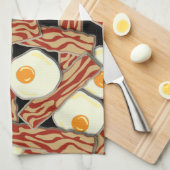 Bacon- en eierspatroon theedoek (Quarter Fold)