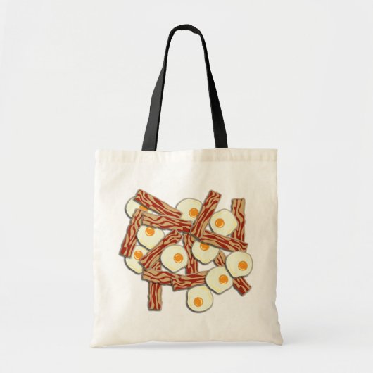 Bacon- en eierspatroon tote bag (Voorkant)
