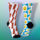 Bacon- en eiervun mismatch sokken