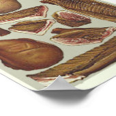 Bacon en ham  onderwijs poster (Hoek)