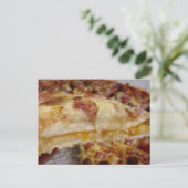 Bacon en kaas ontbijt Pizza recipe Briefkaart (Staand voorkant)