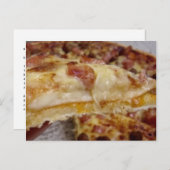 Bacon en kaas ontbijt Pizza recipe Briefkaart (Voorkant / Achterkant)