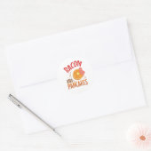 Bacon en Pancakes Ronde Sticker (Envelop)