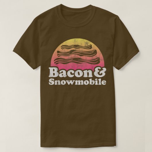 Bacon en Snowmobile T-shirt (Design voorkant)
