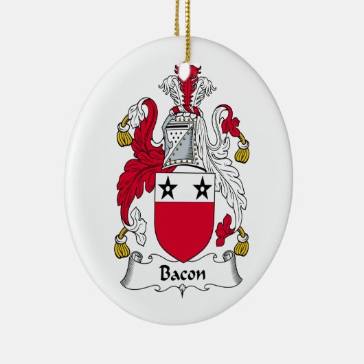 Bacon Family Crest Keramisch Ornament (Rechts)