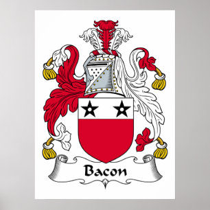 Bacon Family Crest Poster