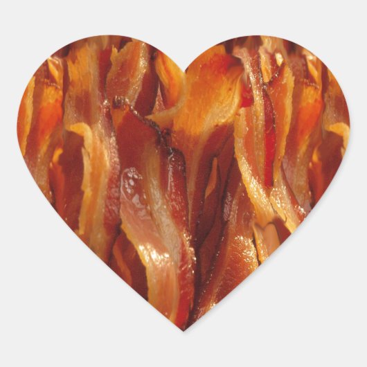 Bacon Field Yummy Pattern Decor Hart Sticker (Voorkant)