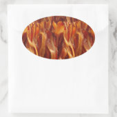 Bacon Field Yummy Pattern Decor Ovale Sticker (Tas)
