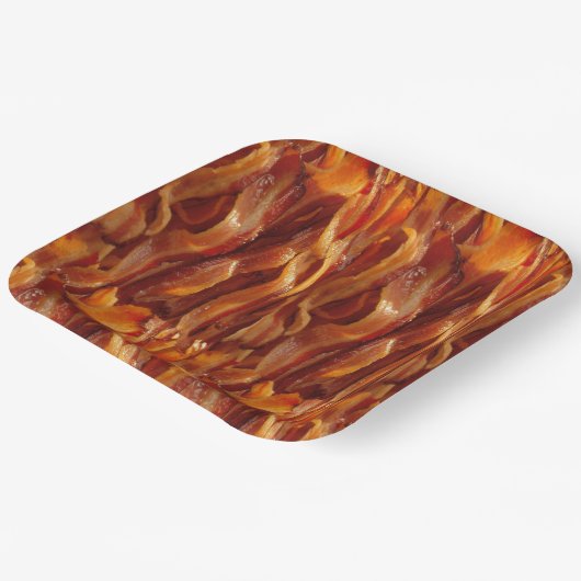Bacon Field Yummy Pattern Decor Papieren Bordje (Gebogen)