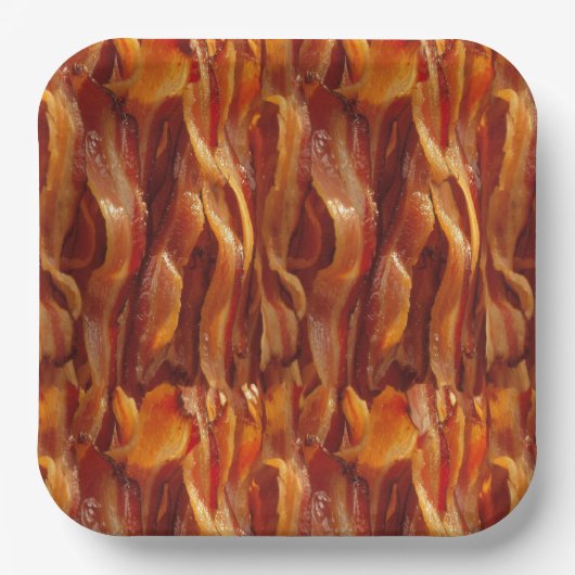Bacon Field Yummy Pattern Decor Papieren Bordje (Voorkant)