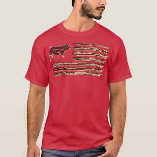 Bacon Flag Pig  T-shirt
