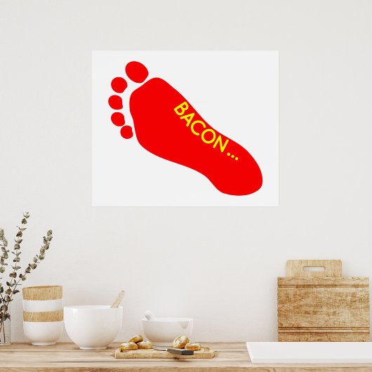 Bacon Foot Tattoo Poster (Keuken)
