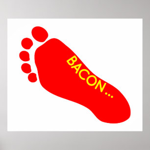 Bacon Foot Tattoo Poster