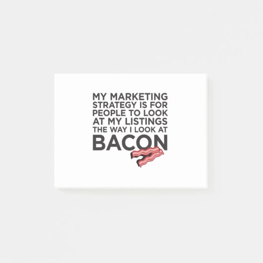 Bacon Funny Real Estate Quote Post-it® Notes (Voorkant)