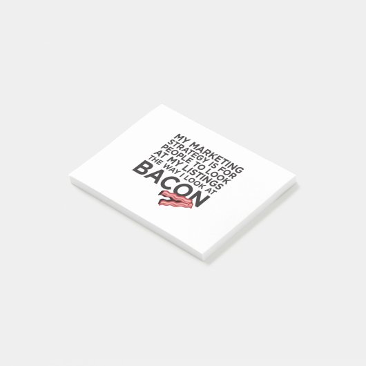 Bacon Funny Real Estate Quote Post-it® Notes (Schuin)