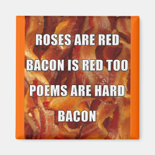 Bacon Gedicht Grappige Koelkast Magnet
