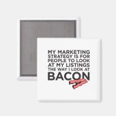 Bacon Grappige onroerend goed offerte Magneet (Voorkant / Achterkant)