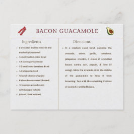 Bacon Guacamole Thanksgiving Recept Kaart