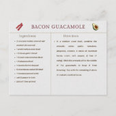 Bacon Guacamole Thanksgiving Recept Kaart (Voorkant)