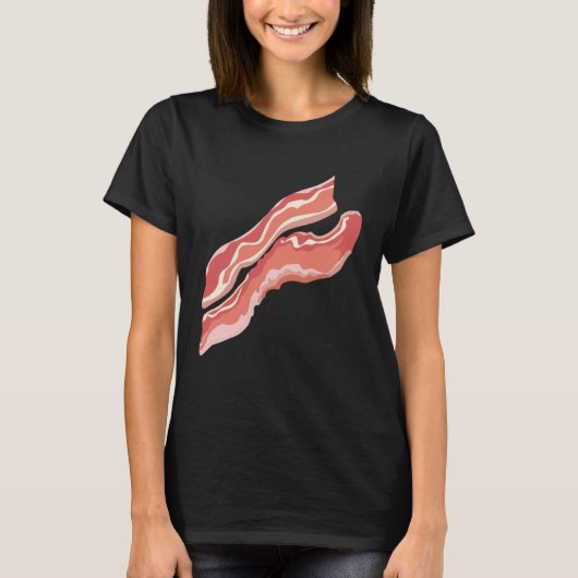 Bacon Halloween Breakfast Matching Couples Costume T-shirt (Voorkant)