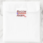 Bacon Ham Campaign Vierkante Sticker (Tas)