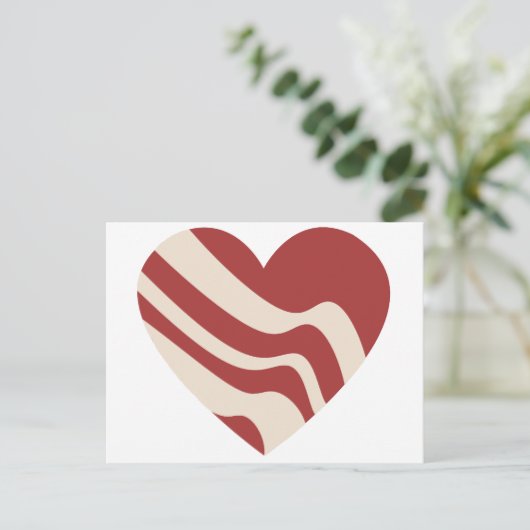 Bacon Heart Briefkaart (Staand voorkant)