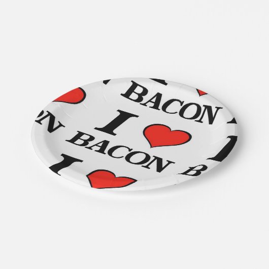 Bacon Heart Papieren Bordje (Gekanteld)